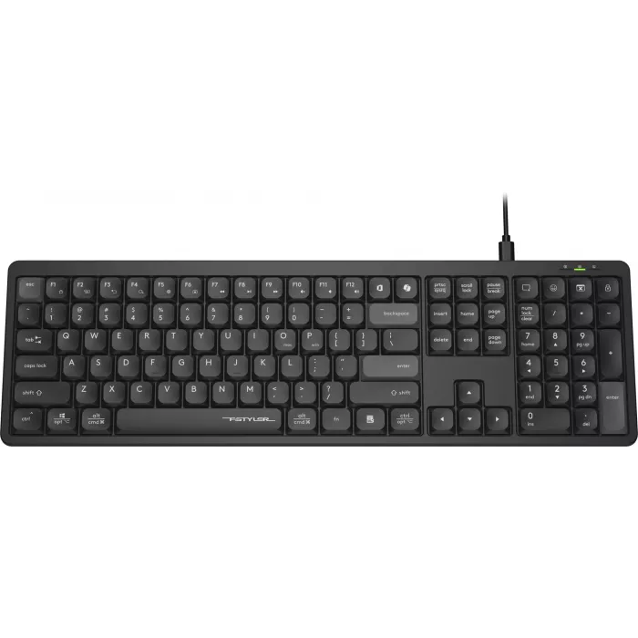 Клавиатура A4Tech FX55 черный USB slim Multimedia кабель 1.5м