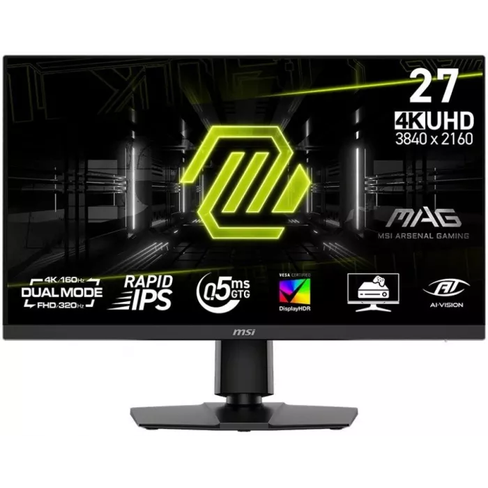 Монитор MSI 27" Mag 272URDF E16 черный IPS LED 16:9 HDMI матовая HAS Piv 1000:1 400cd 178гр/178гр 3840x2160 160Hz DP 4K USB 7.4кг