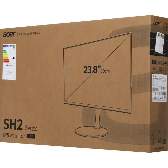 Монитор Acer 23.8" SH242YP1bih черный IPS LED 1ms 16:9 HDMI матовая HAS Piv 250cd 178гр/178гр 1920x1080 144Hz FreeSync VGA FHD 2.41кг