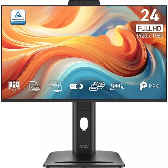 Монитор MSI 23.8" Pro MP245PDG E14 черный IPS LED 16:9 HDMI M/M Cam матовая HAS Piv 1000:1 250cd 178гр/178гр 1920x1080 144Hz DP FHD USB 5.83кг
