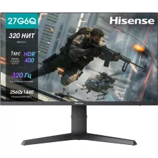 Монитор Hisense 27" 27G6Q PRO черный IPS LED 16:9 HDMI матовая HAS Piv 1000:1 320cd 89гр/89гр 2560x1440 320Hz FreeSync Premium DP QHD 5.5кг