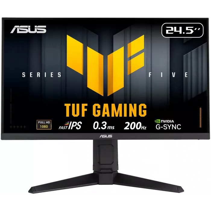 Монитор Asus 24.5" TUF Gaming VG259QL5A черный IPS LED 16:9 HDMI M/M матовая HAS Piv 300cd 178гр/178гр 1920x1080 200Hz FreeSync Premium DP FHD 4.9кг