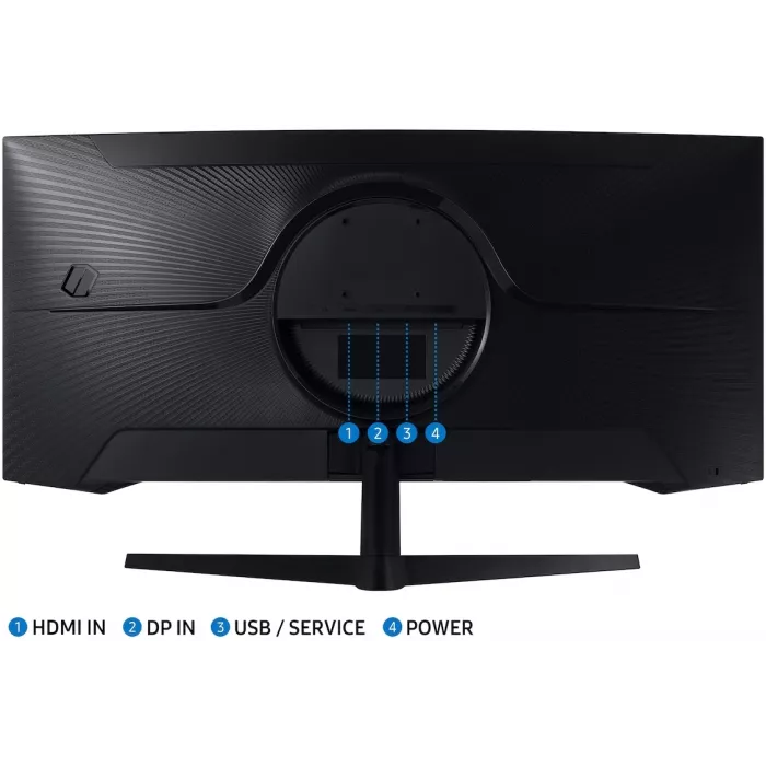 Монитор Samsung 34" Odyssey G5 LC34G55TWWPXEN черный VA LED 21:9 HDMI матовая 250cd 178гр/178гр 3440x1440 165Hz FreeSync Premium DP UW 5.6кг