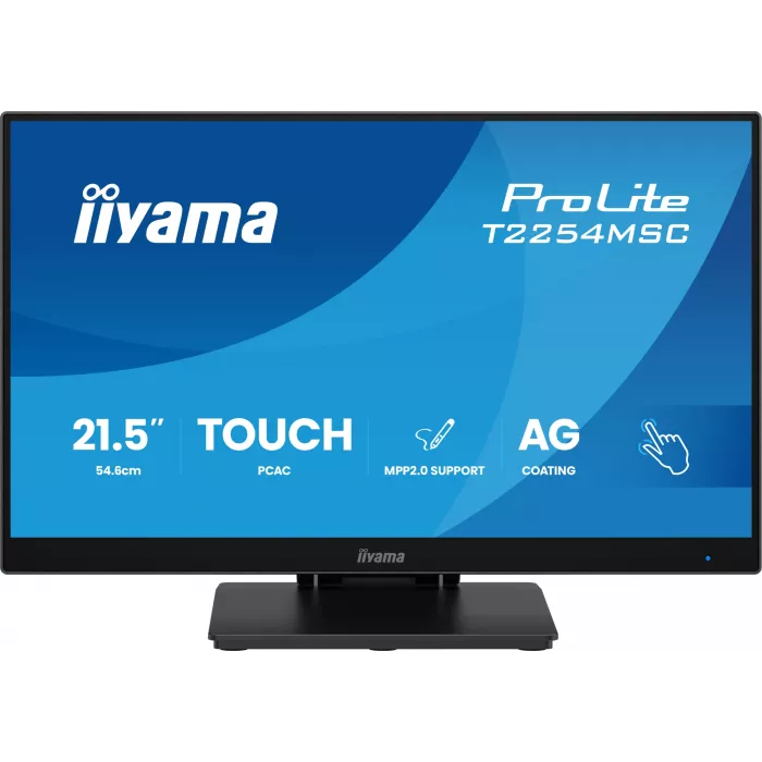 Монитор Iiyama 21.5" ProLite T2254MSC-B2AG черный IPS LED 16:9 HDMI M/M глянцевая HAS 300cd 178гр/178гр 1920x1080 100Hz DP FHD USB Touch 4.9кг