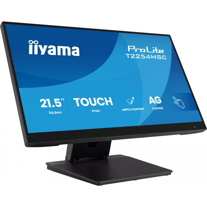 Монитор Iiyama 21.5" ProLite T2254MSC-B2AG черный IPS LED 16:9 HDMI M/M глянцевая HAS 300cd 178гр/178гр 1920x1080 100Hz DP FHD USB Touch 4.9кг