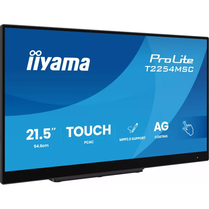Монитор Iiyama 21.5" ProLite T2254MSC-B2AG черный IPS LED 16:9 HDMI M/M глянцевая HAS 300cd 178гр/178гр 1920x1080 100Hz DP FHD USB Touch 4.9кг