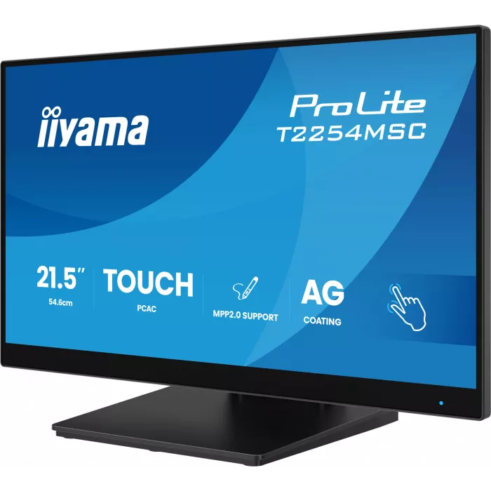 Монитор Iiyama 21.5" ProLite T2254MSC-B2AG черный IPS LED 16:9 HDMI M/M глянцевая HAS 300cd 178гр/178гр 1920x1080 100Hz DP FHD USB Touch 4.9кг