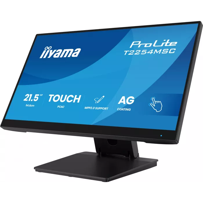 Монитор Iiyama 21.5" ProLite T2254MSC-B2AG черный IPS LED 16:9 HDMI M/M глянцевая HAS 300cd 178гр/178гр 1920x1080 100Hz DP FHD USB Touch 4.9кг