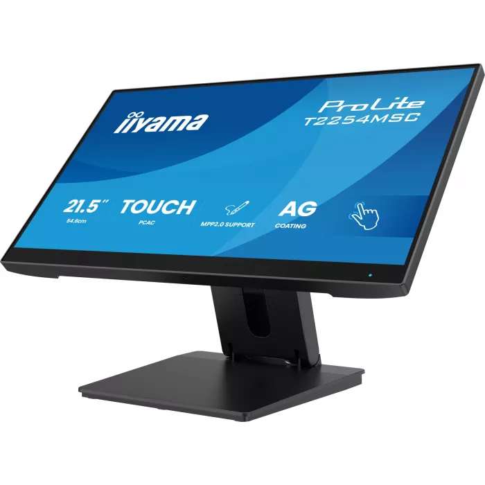 Монитор Iiyama 21.5" ProLite T2254MSC-B2AG черный IPS LED 16:9 HDMI M/M глянцевая HAS 300cd 178гр/178гр 1920x1080 100Hz DP FHD USB Touch 4.9кг