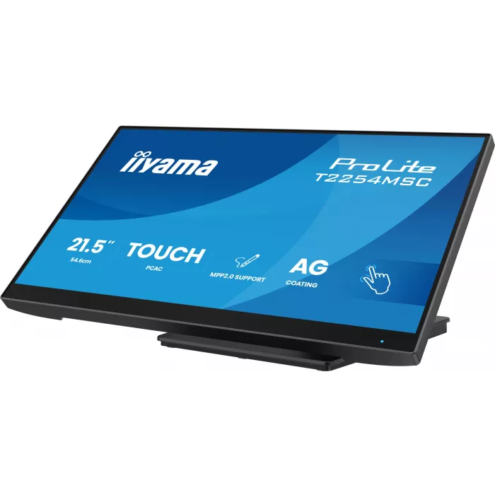 Монитор Iiyama 21.5" ProLite T2254MSC-B2AG черный IPS LED 16:9 HDMI M/M глянцевая HAS 300cd 178гр/178гр 1920x1080 100Hz DP FHD USB Touch 4.9кг