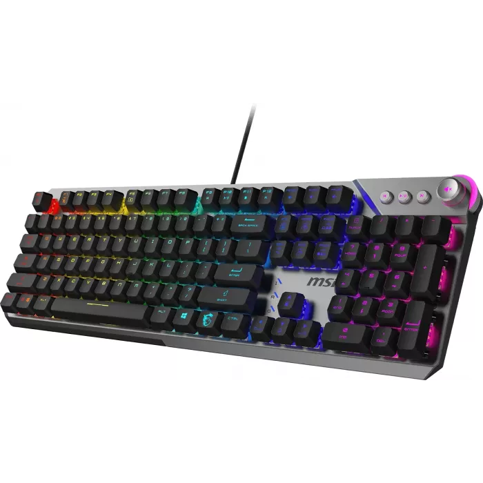 Клавиатура MSI Strike 600 V2 механическая черный USB Multimedia for gamer LED (S11-04RU261-CLA) кабель 1.8м