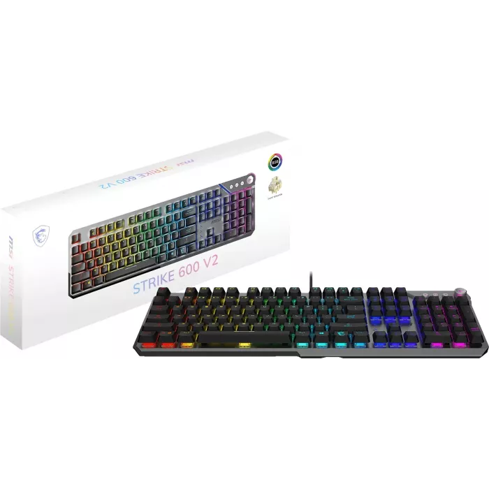 Клавиатура MSI Strike 600 V2 механическая черный USB Multimedia for gamer LED (S11-04RU261-CLA) кабель 1.8м