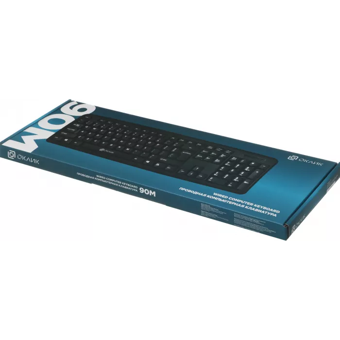 Клавиатура Оклик 90M черный USB (402127) кабель 1.35м
