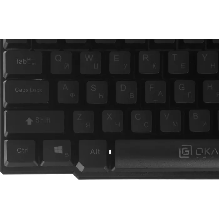 Клавиатура Оклик 780G SLAYER черный USB for gamer LED (412899) кабель 1.5м