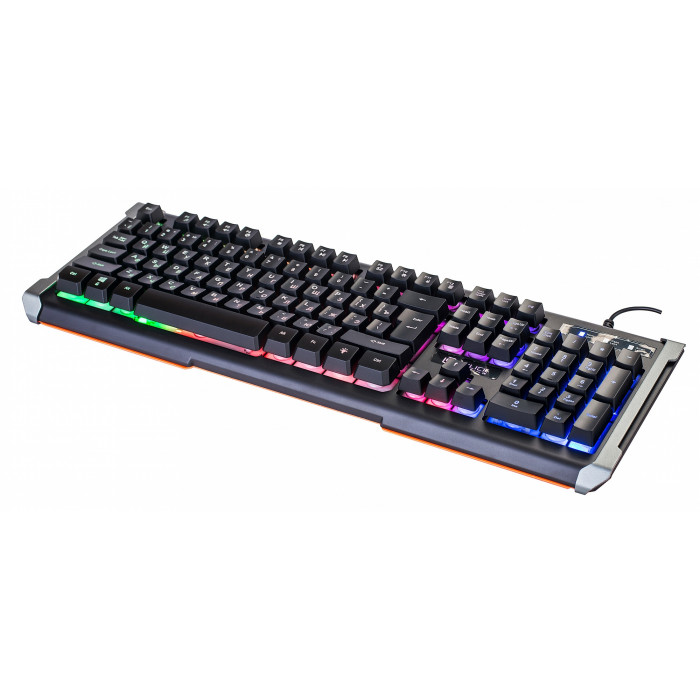 Клавиатура Оклик 717G BLACK DEATH черный/оранжевый USB Multimedia for gamer LED (476395) кабель 1.5м