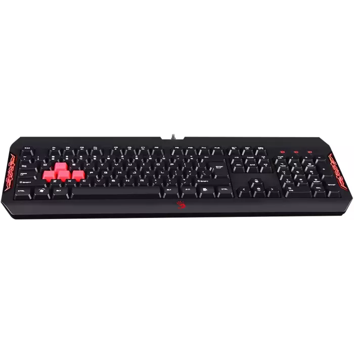 Клавиатура A4Tech Q100 черный USB for gamer LED (Q100 USB) кабель 1.8м