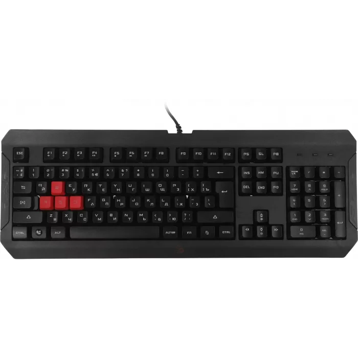 Клавиатура A4Tech Q100 черный USB for gamer LED (Q100 USB) кабель 1.8м
