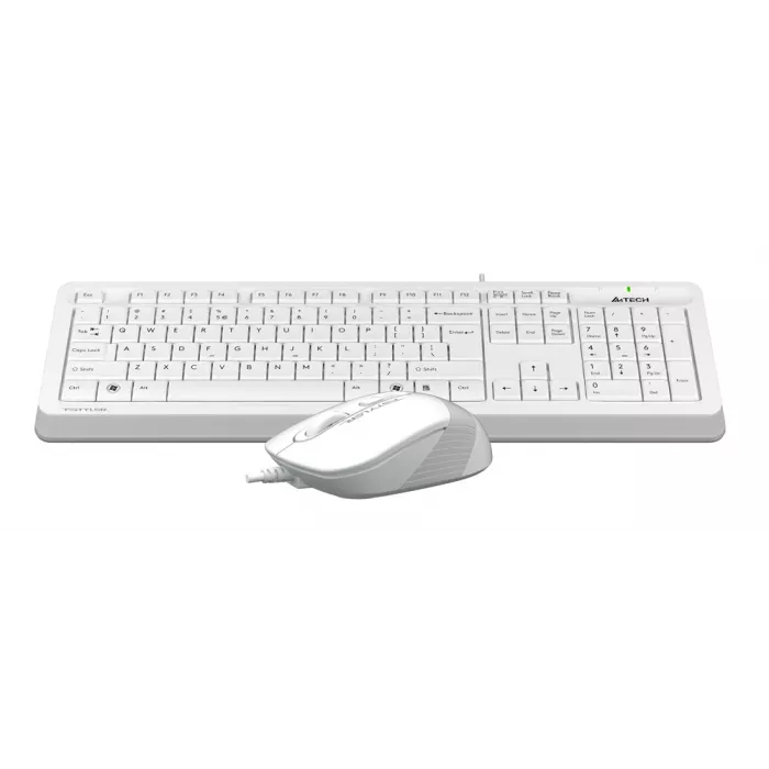 Клавиатура + мышь A4Tech Fstyler F1010 клав:белый/серый мышь:белый/серый USB Multimedia (F1010 WHITE)