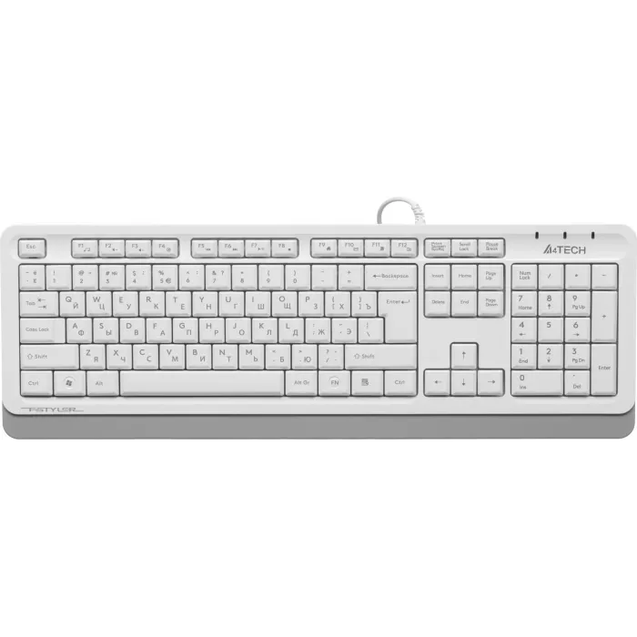 Клавиатура + мышь A4Tech Fstyler F1010 клав:белый/серый мышь:белый/серый USB Multimedia (F1010 WHITE)