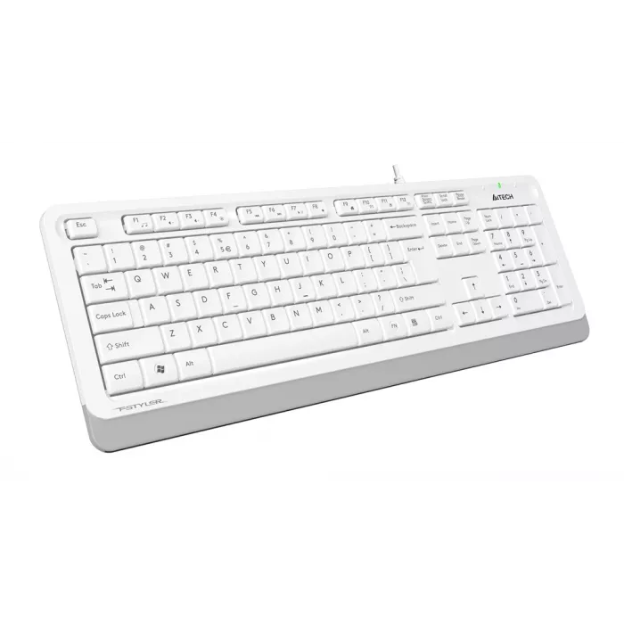 Клавиатура + мышь A4Tech Fstyler F1010 клав:белый/серый мышь:белый/серый USB Multimedia (F1010 WHITE)