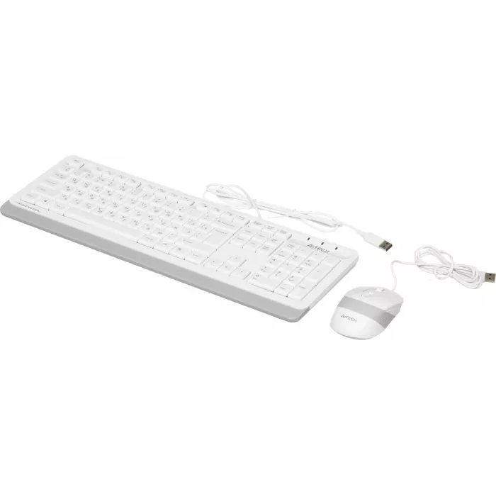 Клавиатура + мышь A4Tech Fstyler F1010 клав:белый/серый мышь:белый/серый USB Multimedia (F1010 WHITE)