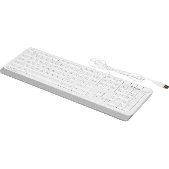 Клавиатура + мышь A4Tech Fstyler F1010 клав:белый/серый мышь:белый/серый USB Multimedia (F1010 WHITE)