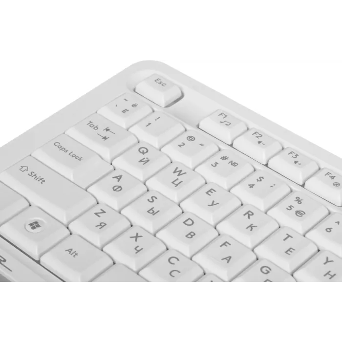 Клавиатура + мышь A4Tech Fstyler F1010 клав:белый/серый мышь:белый/серый USB Multimedia (F1010 WHITE)
