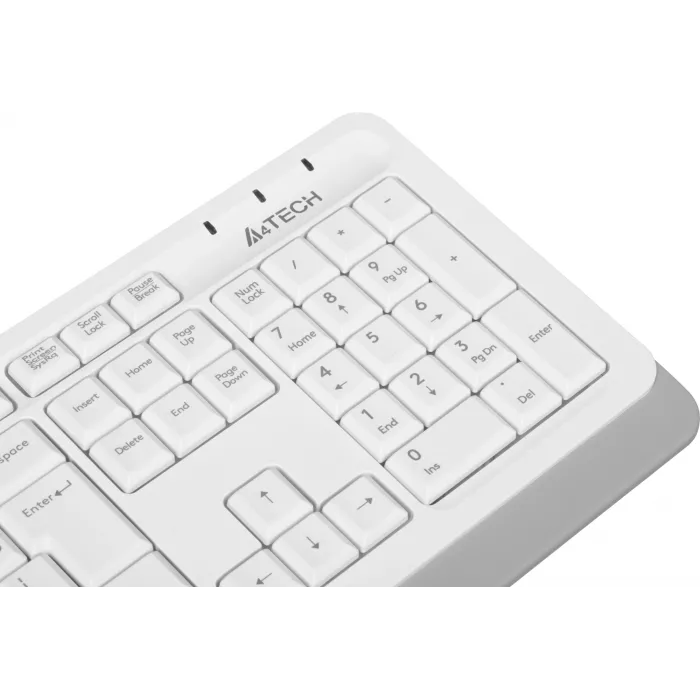 Клавиатура + мышь A4Tech Fstyler F1010 клав:белый/серый мышь:белый/серый USB Multimedia (F1010 WHITE)