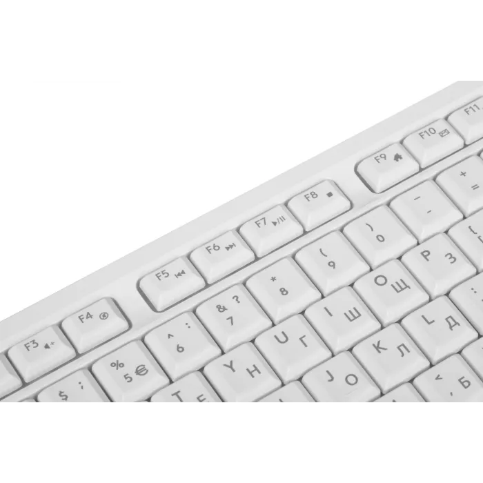 Клавиатура + мышь A4Tech Fstyler F1010 клав:белый/серый мышь:белый/серый USB Multimedia (F1010 WHITE)