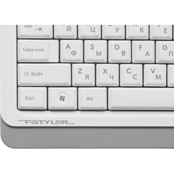 Клавиатура + мышь A4Tech Fstyler F1010 клав:белый/серый мышь:белый/серый USB Multimedia (F1010 WHITE)