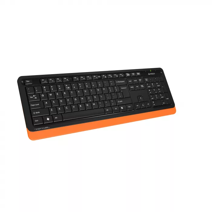 Клавиатура + мышь A4Tech Fstyler FG1010 клав:черный/оранжевый мышь:черный/оранжевый USB беспроводная Multimedia (FG1010 ORANGE)