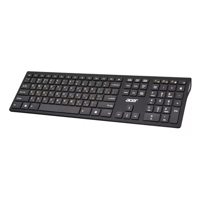 Клавиатура + мышь Acer OKR030 клав:черный мышь:черный USB беспроводная slim Multimedia (ZL.KBDEE.005)