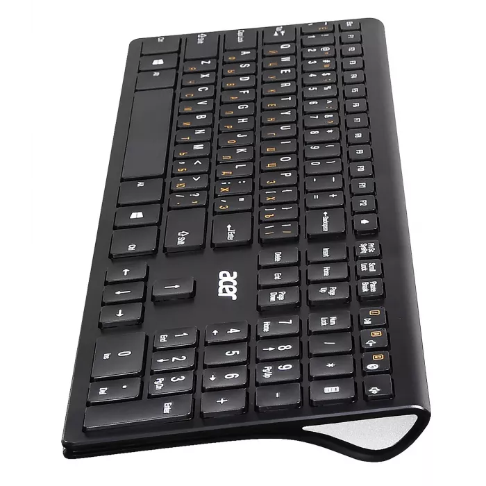 Клавиатура + мышь Acer OKR030 клав:черный мышь:черный USB беспроводная slim Multimedia (ZL.KBDEE.005)