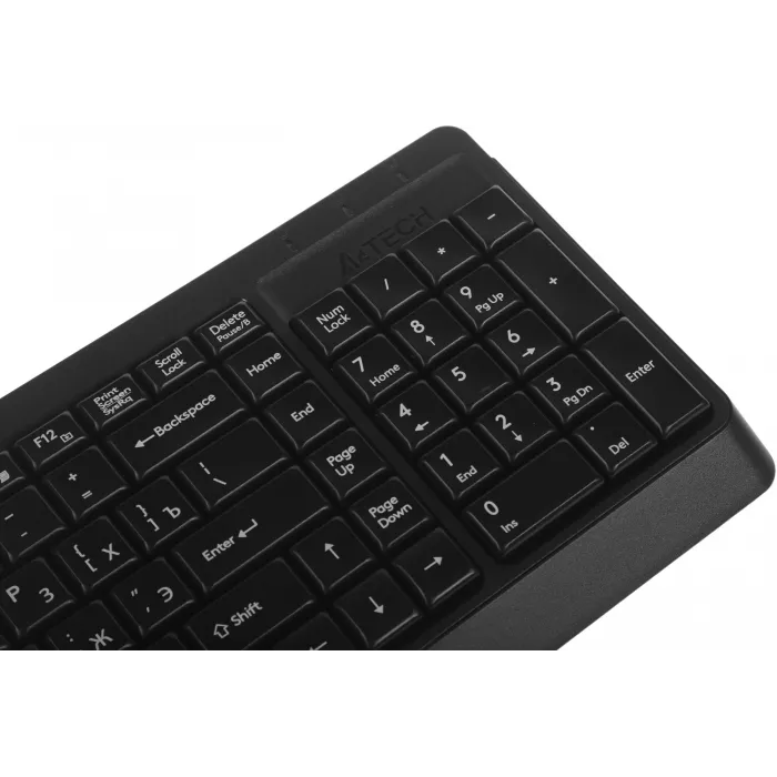 Клавиатура + мышь A4Tech Fstyler F1512 клав:черный мышь:черный USB (F1512 BLACK)