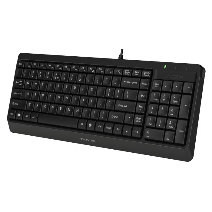 Клавиатура + мышь A4Tech Fstyler F1512 клав:черный мышь:черный USB (F1512 BLACK)