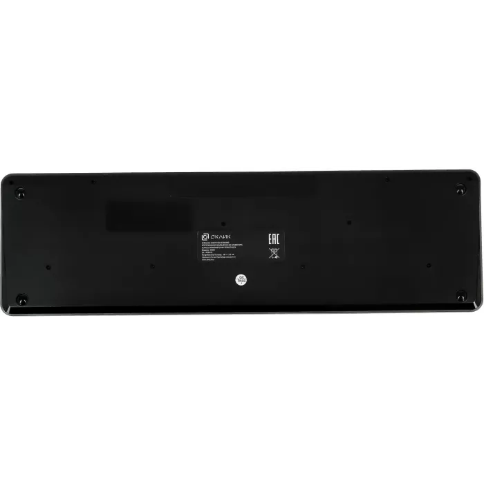 Клавиатура + мышь Оклик 300M клав:серый мышь:серый/черный USB беспроводная slim (1488402)