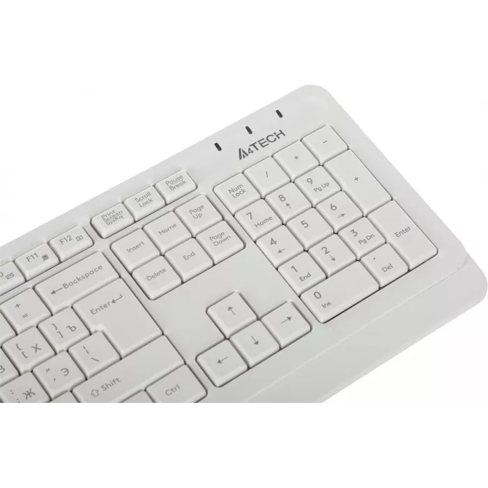 Клавиатура + мышь A4Tech Fstyler FG1012 клав:белый мышь:белый USB беспроводная Multimedia (FG1012 WHITE)