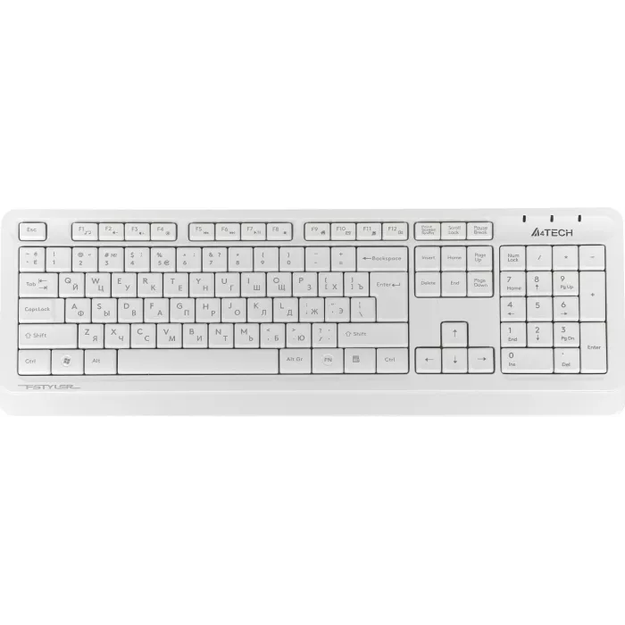 Клавиатура + мышь A4Tech Fstyler FG1012 клав:белый мышь:белый USB беспроводная Multimedia (FG1012 WHITE)