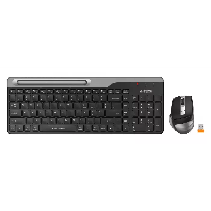 Клавиатура + мышь A4Tech Fstyler FB2535C клав:черный/серый мышь:черный/серый USB беспроводная Bluetooth/Радио slim (FB2535C SMOKY GREY)