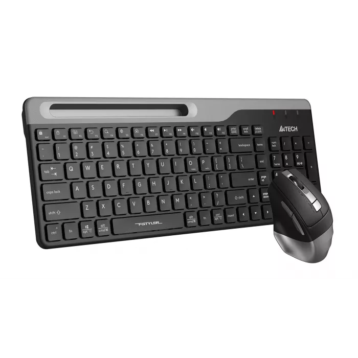 Клавиатура + мышь A4Tech Fstyler FB2535C клав:черный/серый мышь:черный/серый USB беспроводная Bluetooth/Радио slim (FB2535C SMOKY GREY)