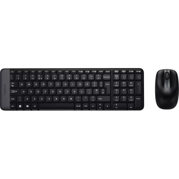 Клавиатура + мышь Logitech MK220 клав:черный мышь:черный USB беспроводная (920-003161)