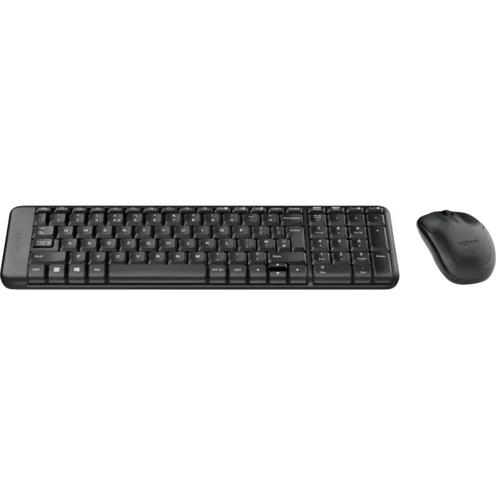 Клавиатура + мышь Logitech MK220 клав:черный мышь:черный USB беспроводная (920-003161)