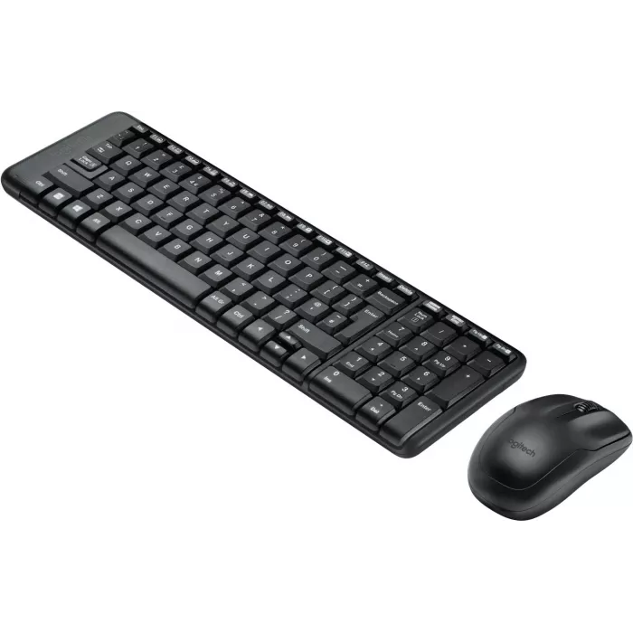 Клавиатура + мышь Logitech MK220 клав:черный мышь:черный USB беспроводная (920-003161)