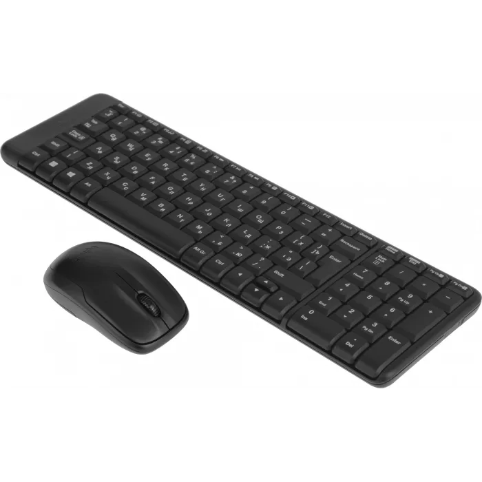Клавиатура + мышь Logitech MK220 клав:черный мышь:черный USB беспроводная (920-003161)