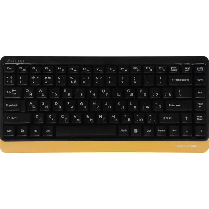 Клавиатура + мышь A4Tech Fstyler FG1110 клав:черный/желтый мышь:черный/желтый USB беспроводная Multimedia (FG1110 BUMBLEBEE)
