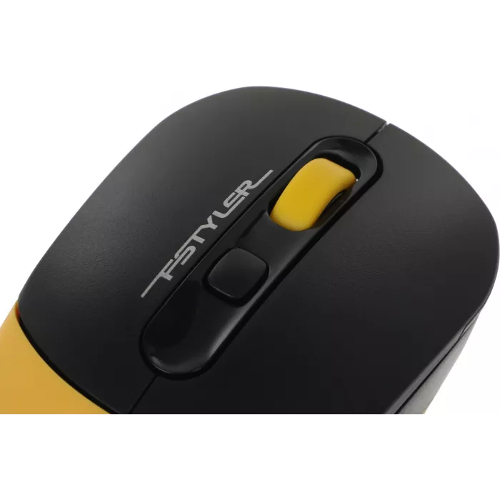 Клавиатура + мышь A4Tech Fstyler FG1110 клав:черный/желтый мышь:черный/желтый USB беспроводная Multimedia (FG1110 BUMBLEBEE)