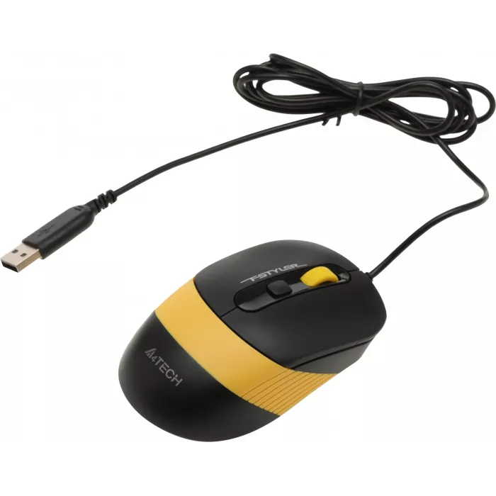 Клавиатура + мышь A4Tech Fstyler F1110 клав:черный/желтый мышь:черный/желтый USB Multimedia (F1110 BUMBLEBEE)