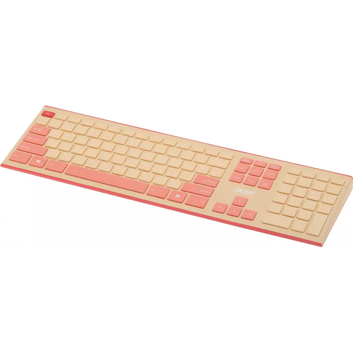 Клавиатура + мышь Acer OCC205 клав:розовый/бежевый мышь:розовый/бежевый USB беспроводная slim Multimedia (ZL.ACCEE.00F)
