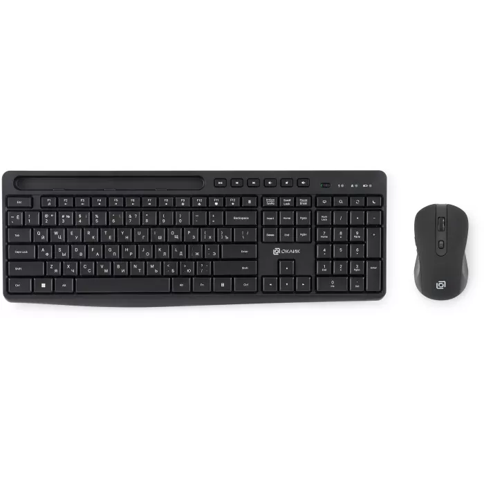 Клавиатура + мышь Оклик S275W клав:черный мышь:черный USB беспроводная slim Multimedia (1993113)