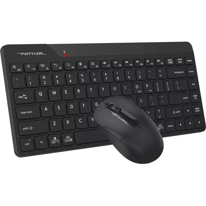 Клавиатура + мышь A4Tech Fstyler FG2200 Air2 клав:черный мышь:черный USB беспроводная slim (FG2200 AIR2 BLACK)